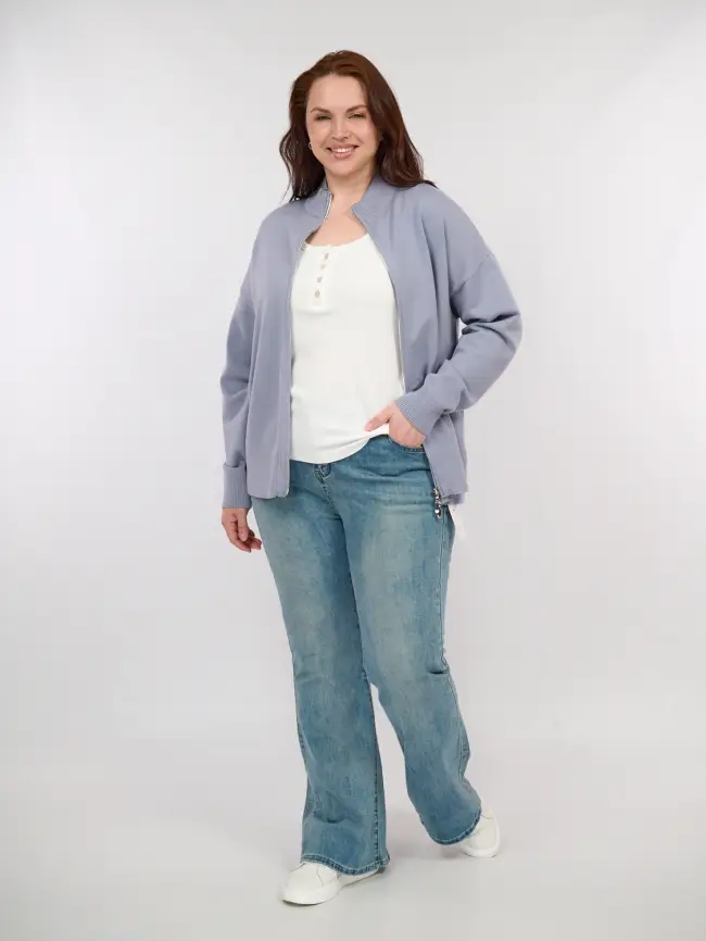 Кофта на молнии 25411 ЭттоПлюс Размер 50-58 фото 73