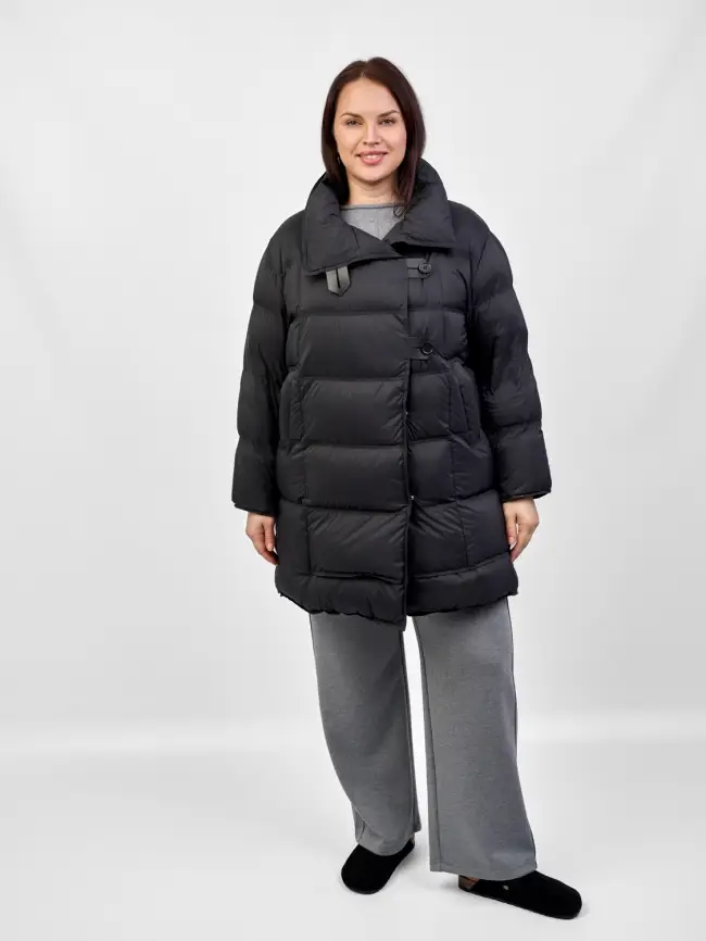 Полупальто пуховое 202416 Размер 50-56 фото 18