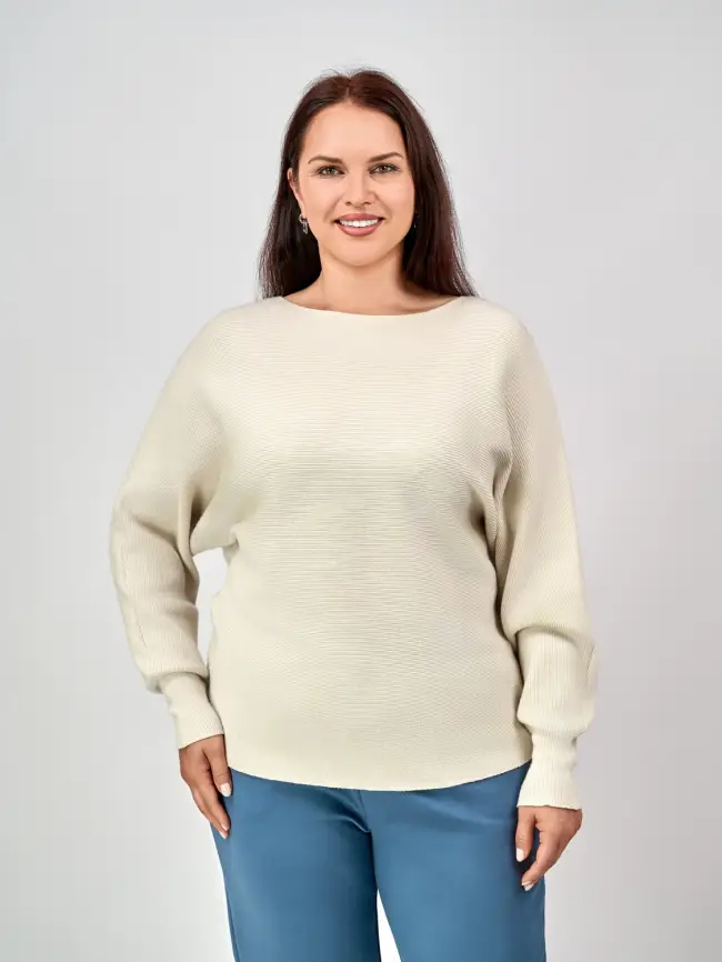 Джемпер в рубчик ЭТТО ПЛЮС 717 Размер 48-58 фото 51