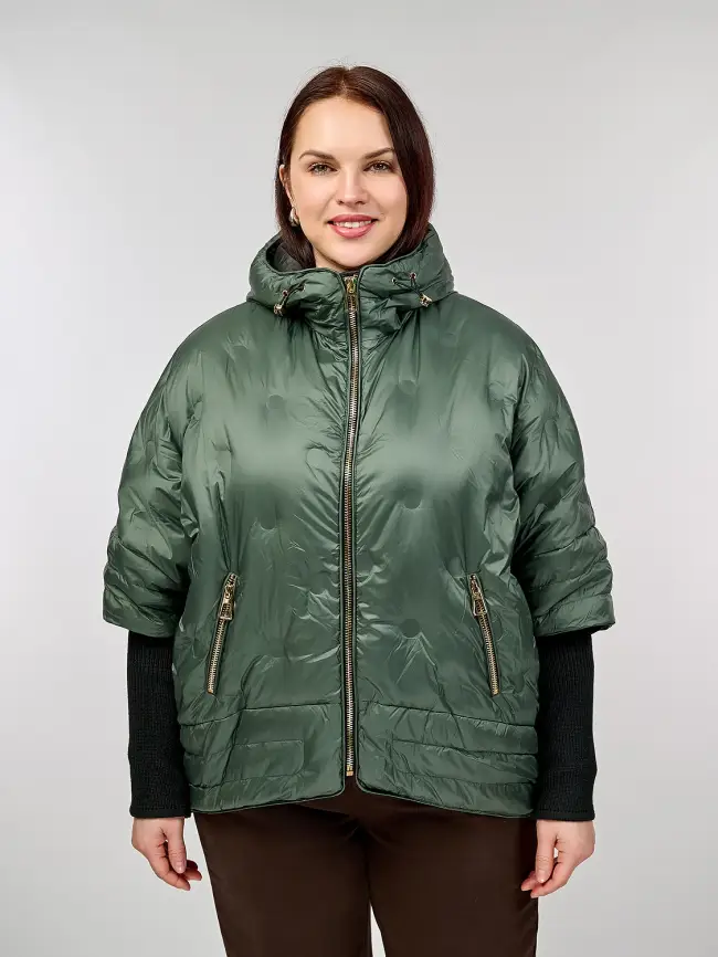 Куртка с трикотажным рукавом 6560 Размер 48-54 фото 1