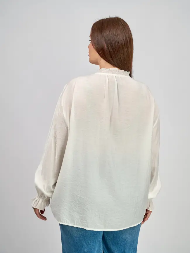 Блуза с гипюром 8013 размер 50- 58 фото 15