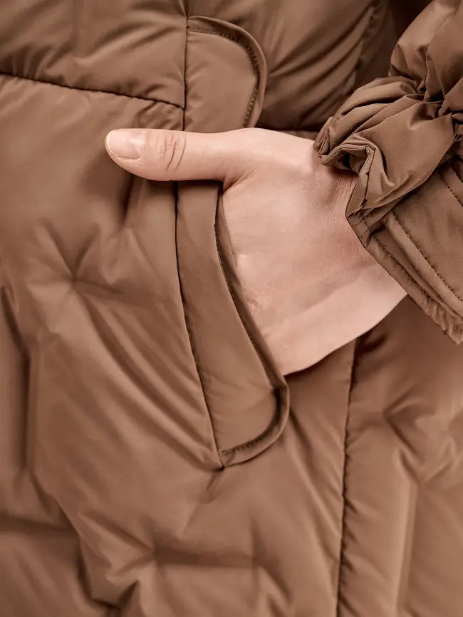 Пуховое пальто 6325 Размер 46-56 фото 25