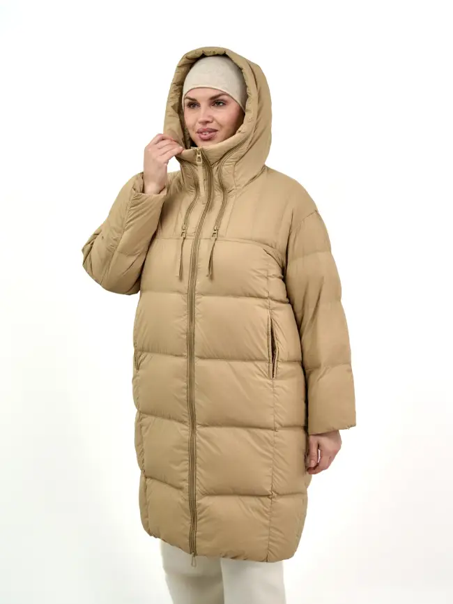 Пуховое пальто 870 Размер 48-54 фото 23