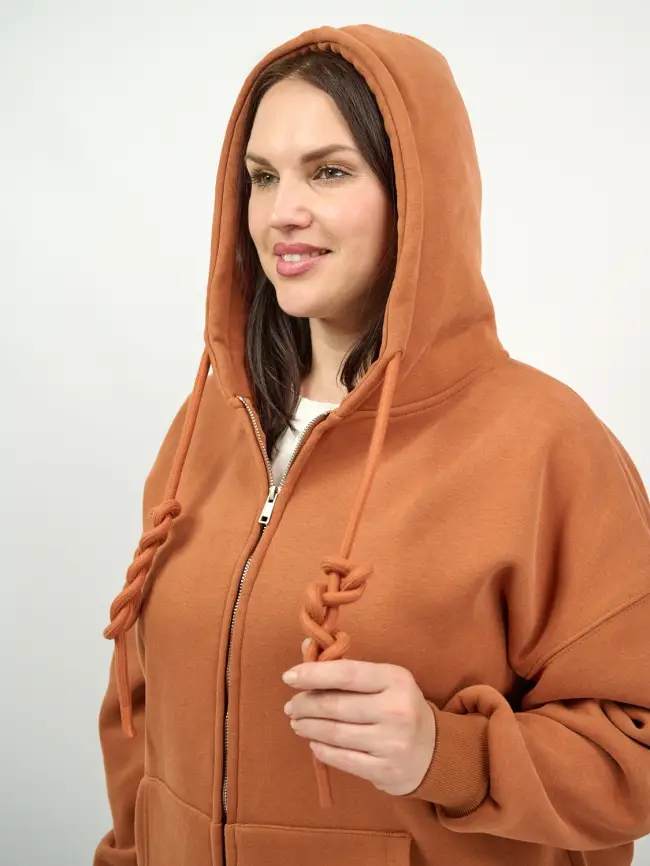 Худи зип утепленное оверсайз 506 Размер 50-58 фото 216