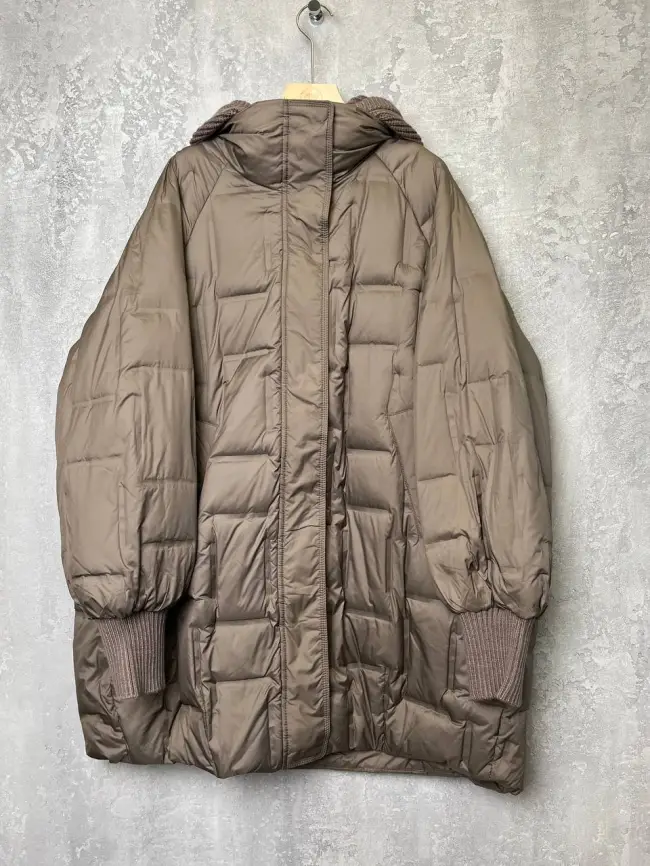 Пальто с вязаным капюшоном №2 8893 Размер 50-56 фото 19