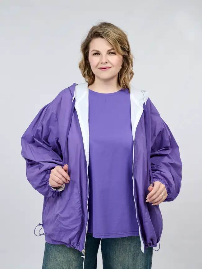 Двухсторонняя ветровка 17167 Размер 50-58 фото 1