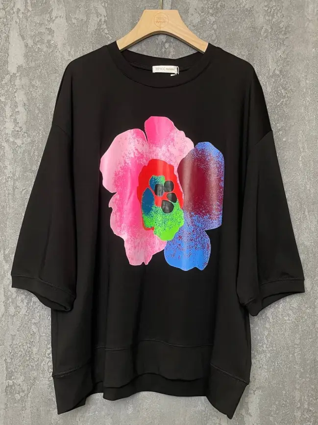 Лонгслив Цветы 25001 ЭттоПлюс Размер 50-58 фото 29