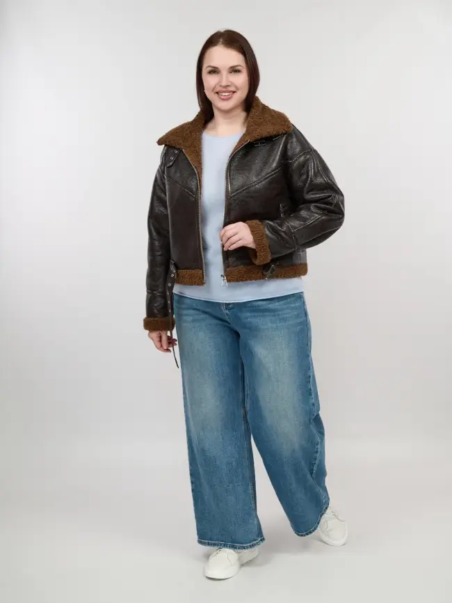 Дубленка авиатор 18907 Размер 50-54 фото 23