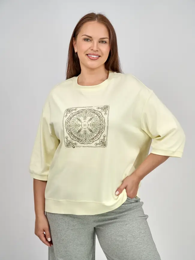 Лонгслив с принтом 95048 Размер 54-58 фото 23