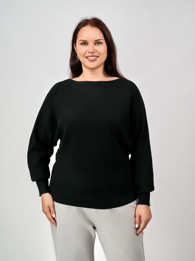 Джемпер в рубчик ЭТТО ПЛЮС 717 Размер 48-58 фото 2