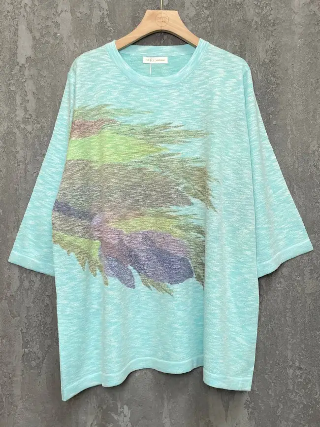 Джемпер облегченный с принтом 1006 Размер 50-58 фото 9