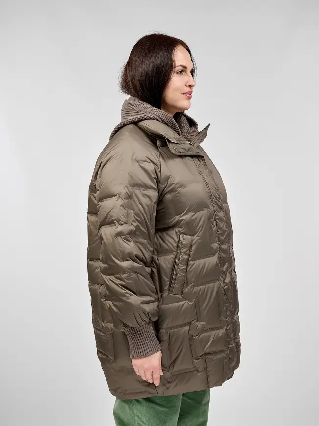 Пальто с вязаным капюшоном №2 8893 Размер 50-56 фото 10