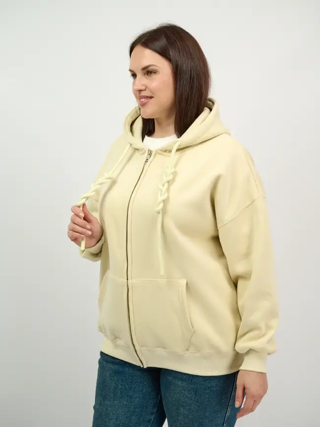 Худи зип утепленное оверсайз 506 Размер 50-58 фото 65