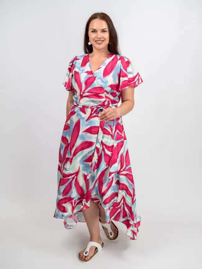 Платье на запахе ЭттоПлюс 044 размеры 48 - 58 фото 18