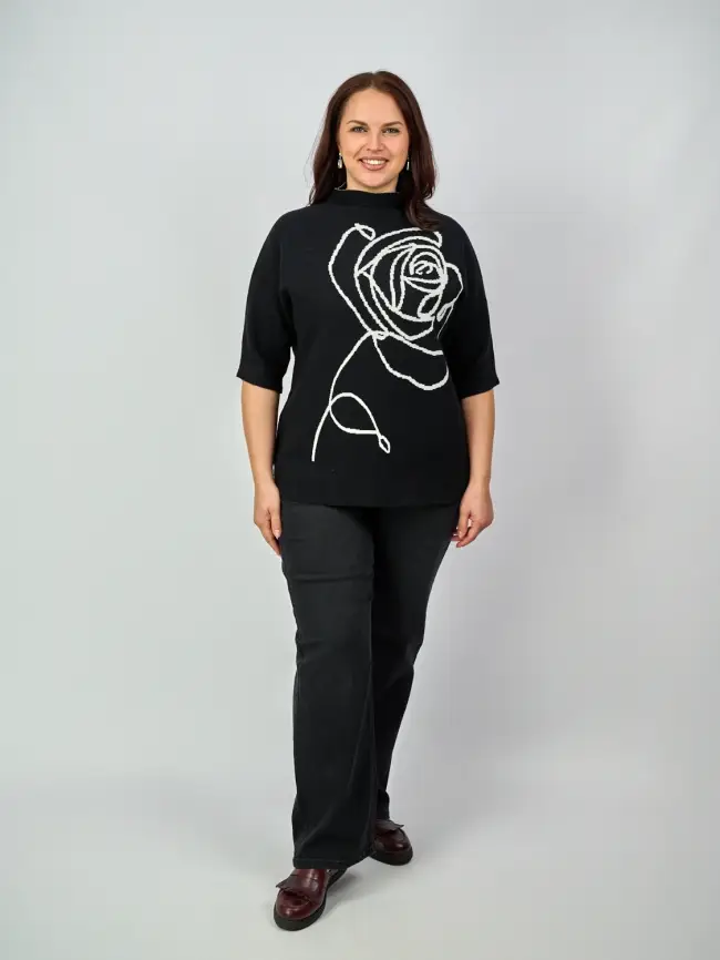 Джемпер Роза 87654 ЭттоПлюс Размер 52-56 фото 23