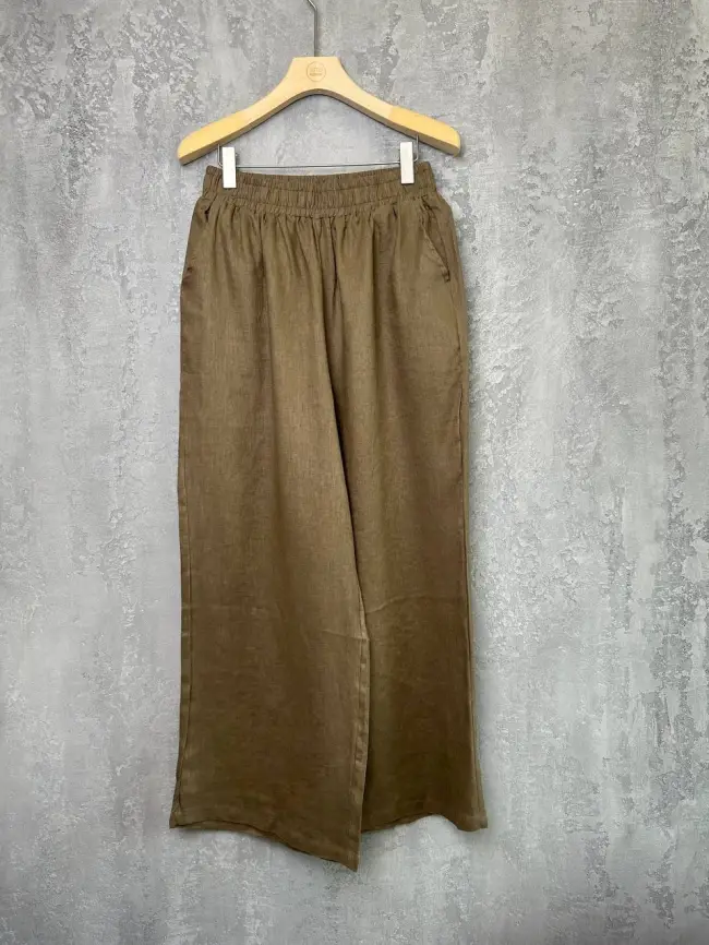 Брюки палаццо лен 24071 фото 8