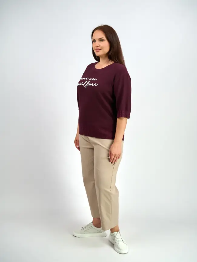 Джемпер облегченный ЭттоПлюс 25414 Размер 48-54 фото 65