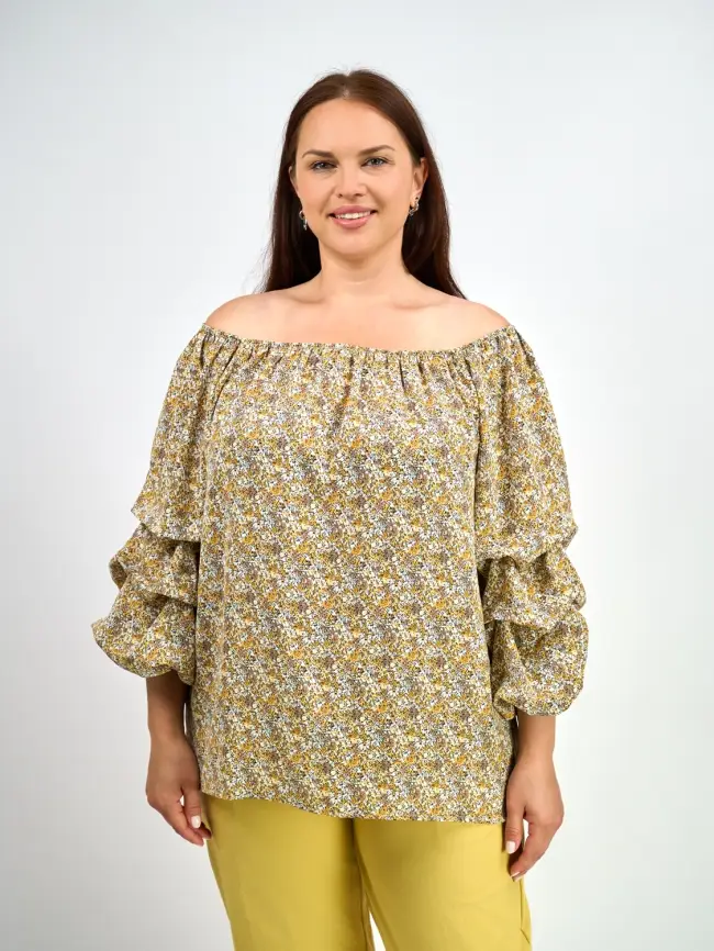 Блуза ЭттоПлюс 34184 Размеры 50-58 фото 1