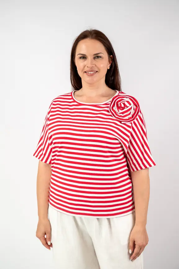 Футболка полоска ЭттоПлюс 33415 Размеры 50-58 фото 9