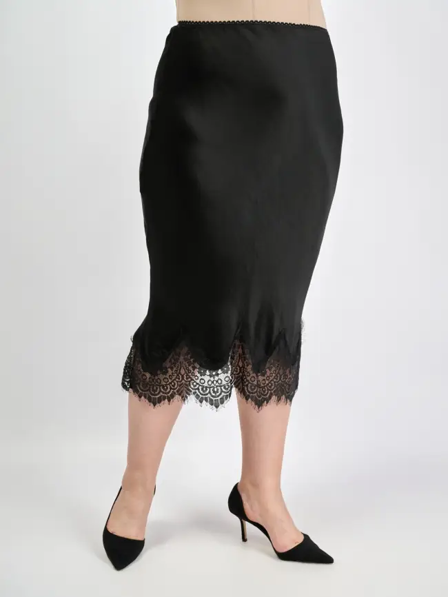 Юбка с кружевом 6292 Италия Размер 46-54 фото 5