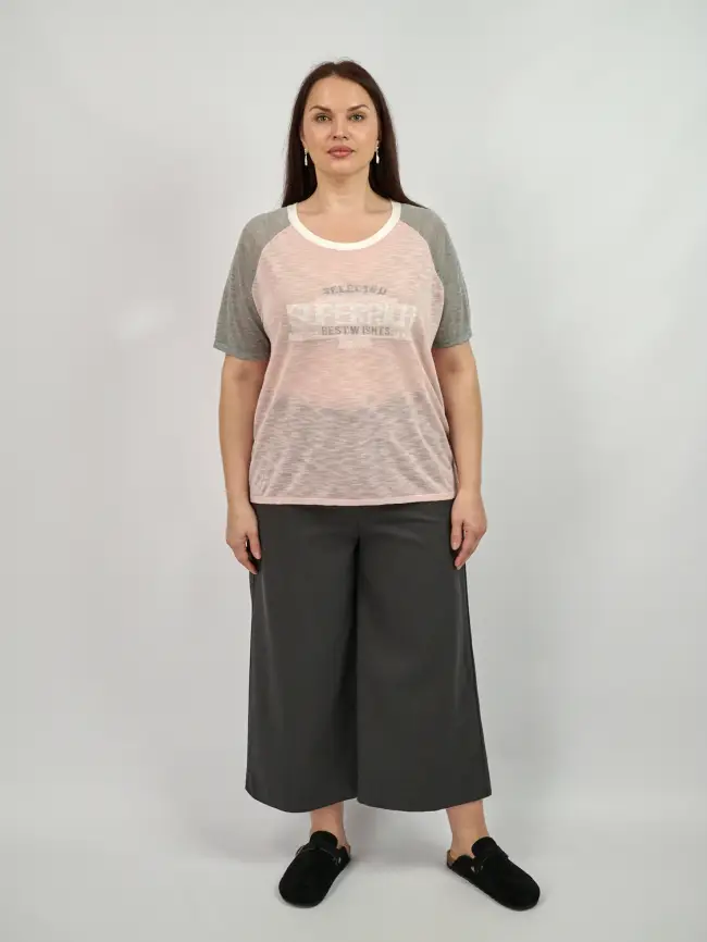 Джемпер короткий рукав 23056 размер 50- 58 фото 3