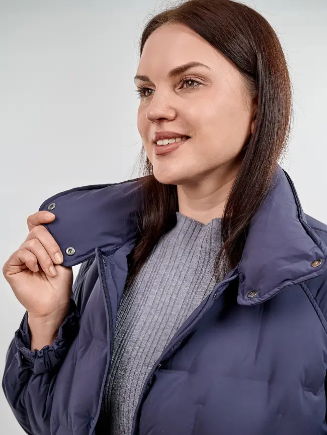 Пуховое пальто 6325 Размер 46-56 фото 32