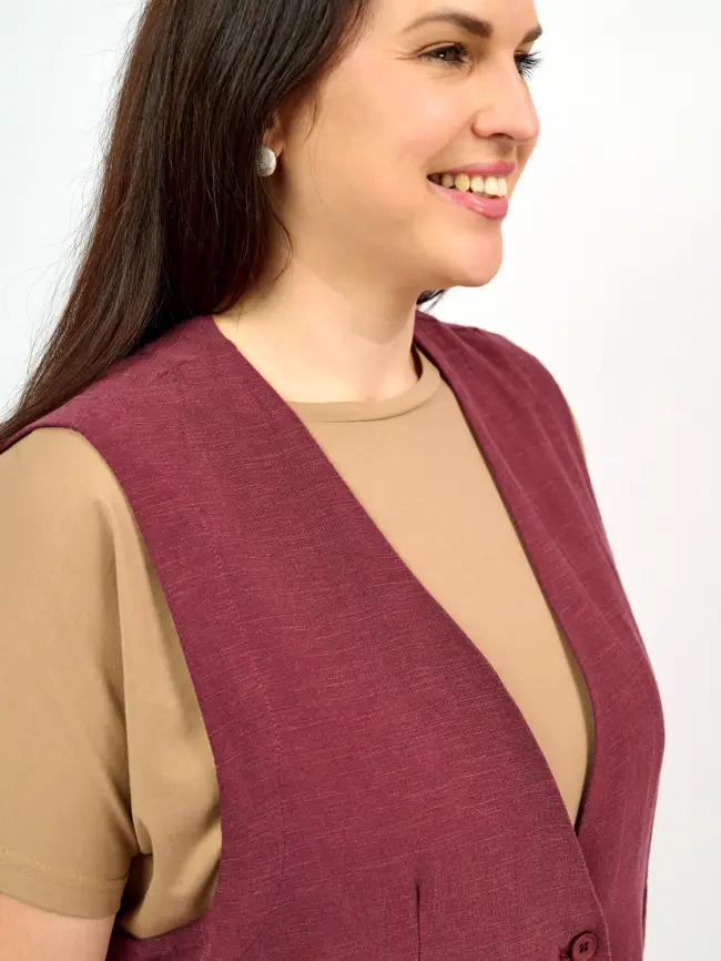 Удлиненный жилет 25018 Размер 50-58 фото 51