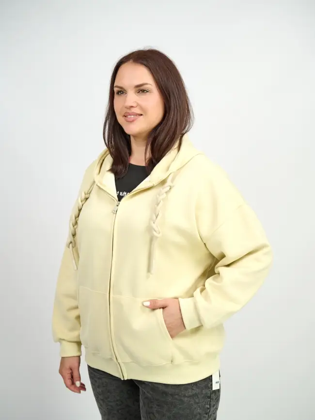 Худи зип утепленное оверсайз 506 Размер 50-58 фото 56