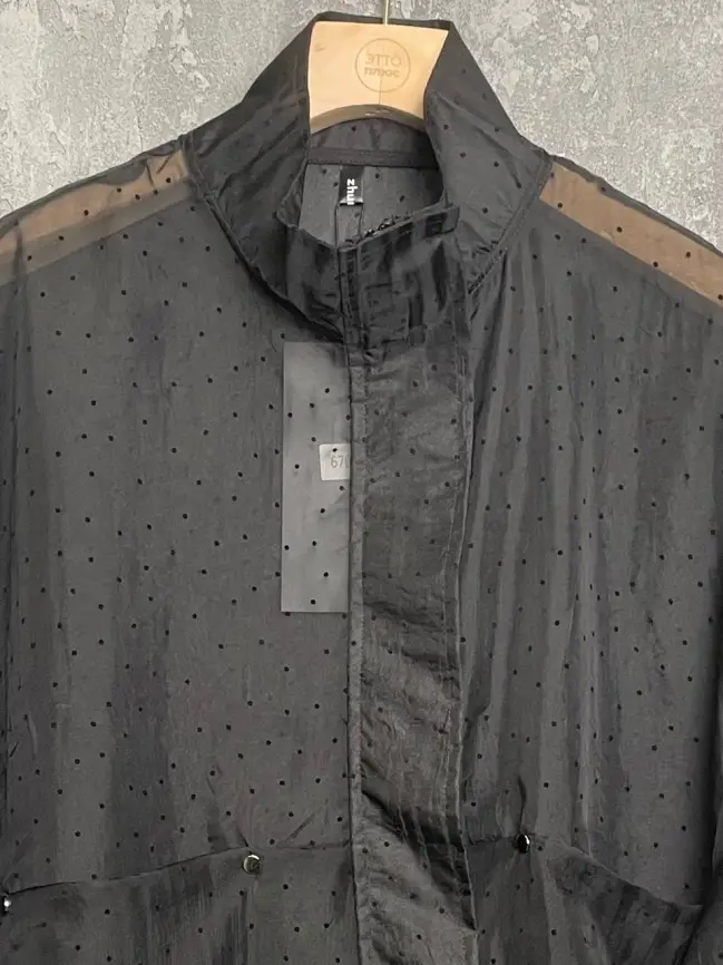 Ветровка-пыльник в горох 6703 Размер 50-58 фото 65