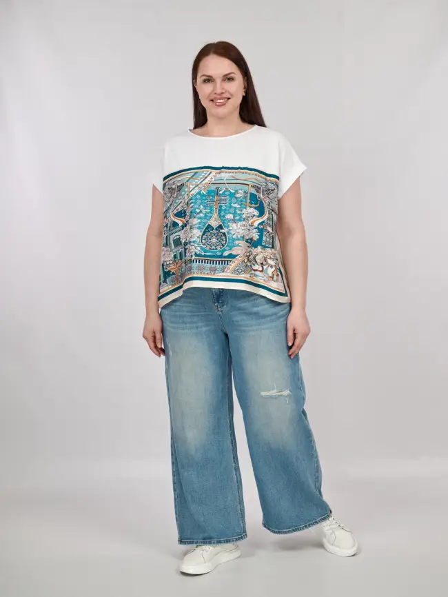 Блуза Италия 8860 Размер 50-58 фото 55