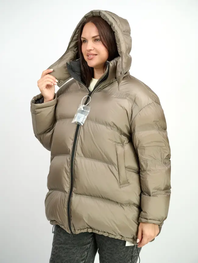 Пуховик зимний 9903 удлиненный Размер 50-60 фото 7