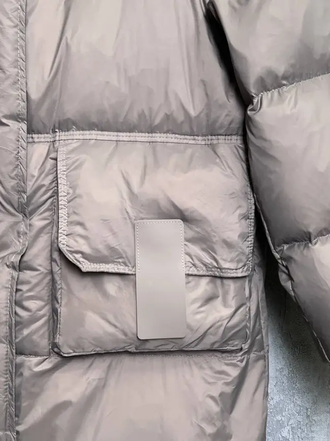 Пуховое пальто с кожаной вставкой 03741 Размер 48-54 фото 31