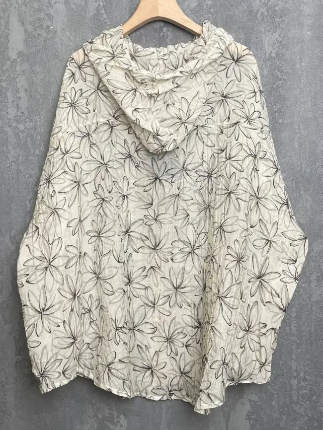 Ветровка-пыльник в цветок 9176 Размер 50-58 фото 25