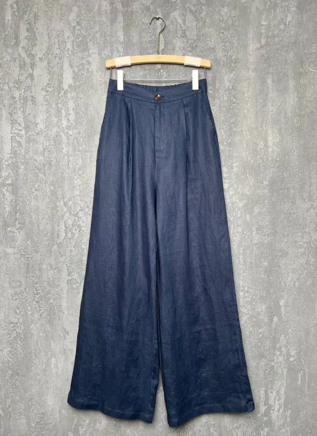 Брюки лен палаццо 25030 фото 7