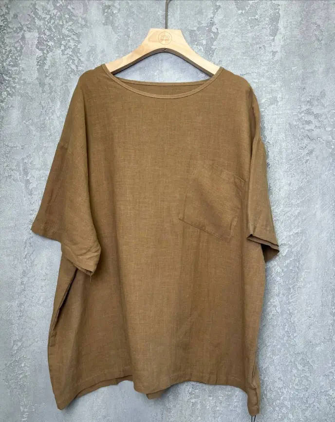 Футболка лен карман 24080 Размер 50-56 фото 16