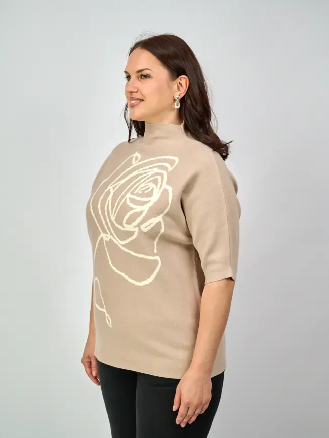 Джемпер Роза 87654 ЭттоПлюс Размер 52-56 фото 5