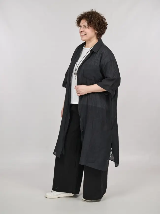 Рубашка-кардиган рукав 3/4 24093 Размер 50-58 фото 6