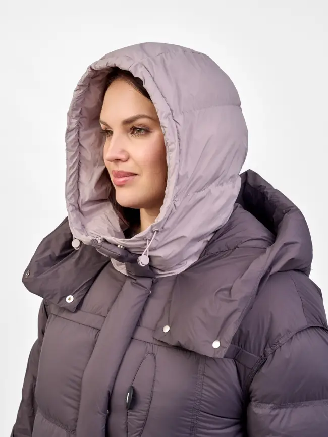 Пуховое пальто 8892 Размер 48-52 фото 16