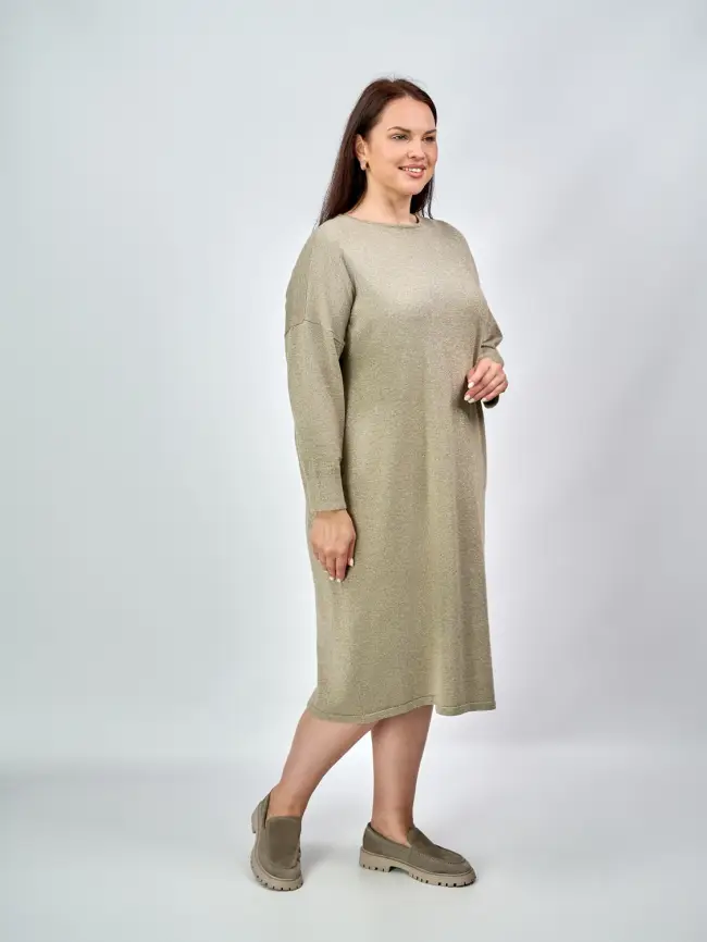 Платье люрекс ЭттоПлюс 83035 Размер 50-58 фото 4