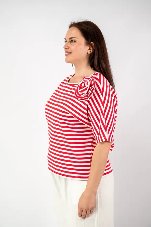 Футболка полоска ЭттоПлюс 33415 Размеры 50-58 фото 8