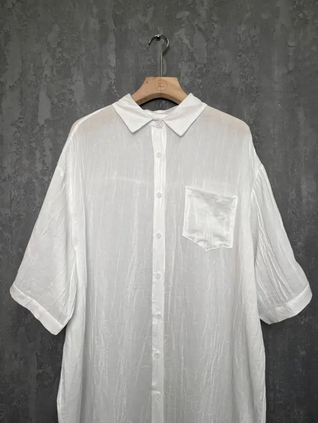 Рубашка-кардиган рукав 3/4 24093 Размер 50-58 фото 15