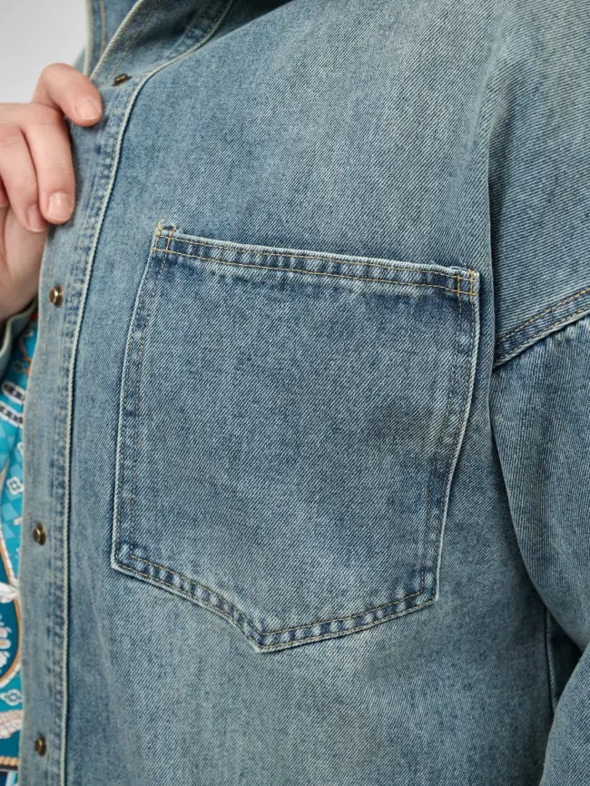 Куртка джинсовая 65227 Размер 48-56 фото 10