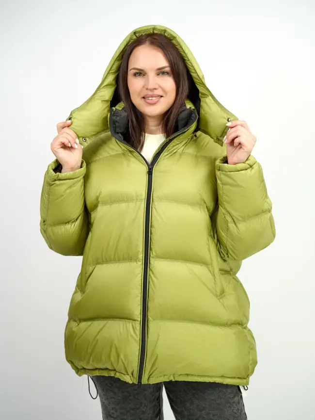 Пуховик зимний 9903 удлиненный Размер 50-60 фото 2