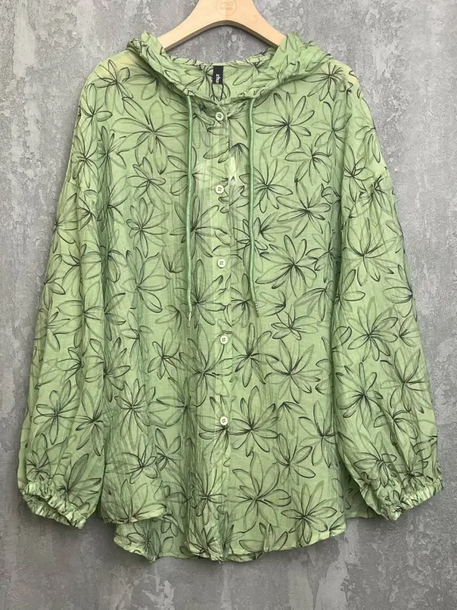 Ветровка-пыльник в цветок 9176 Размер 50-58 фото 7