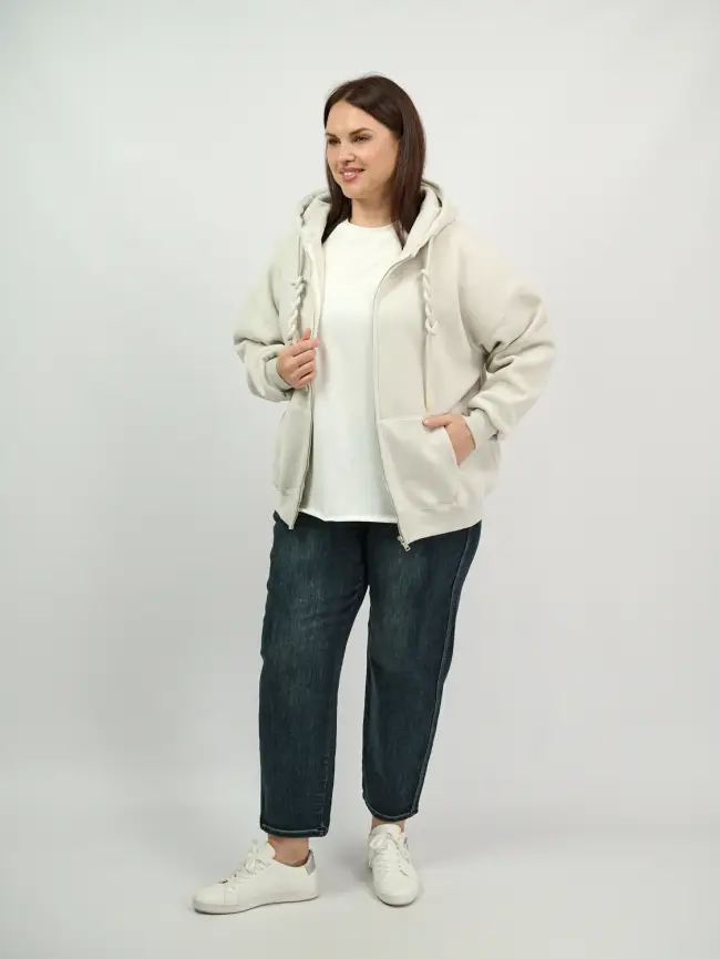 Худи зип утепленное оверсайз 506 Размер 50-58 фото 201