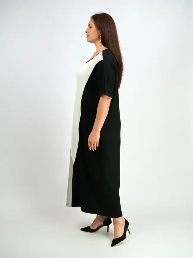 Платье три цвета ЭттоПлюс 34185 размер 54- 56 фото 4