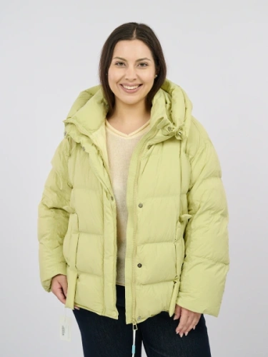 Короткий пуховик с капюшоном, размеры 50-58